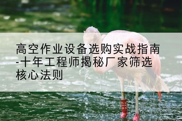红原剪叉式升降机厂家-高空作业设备选购实战指南-十年工程师揭秘厂家筛选核心法则